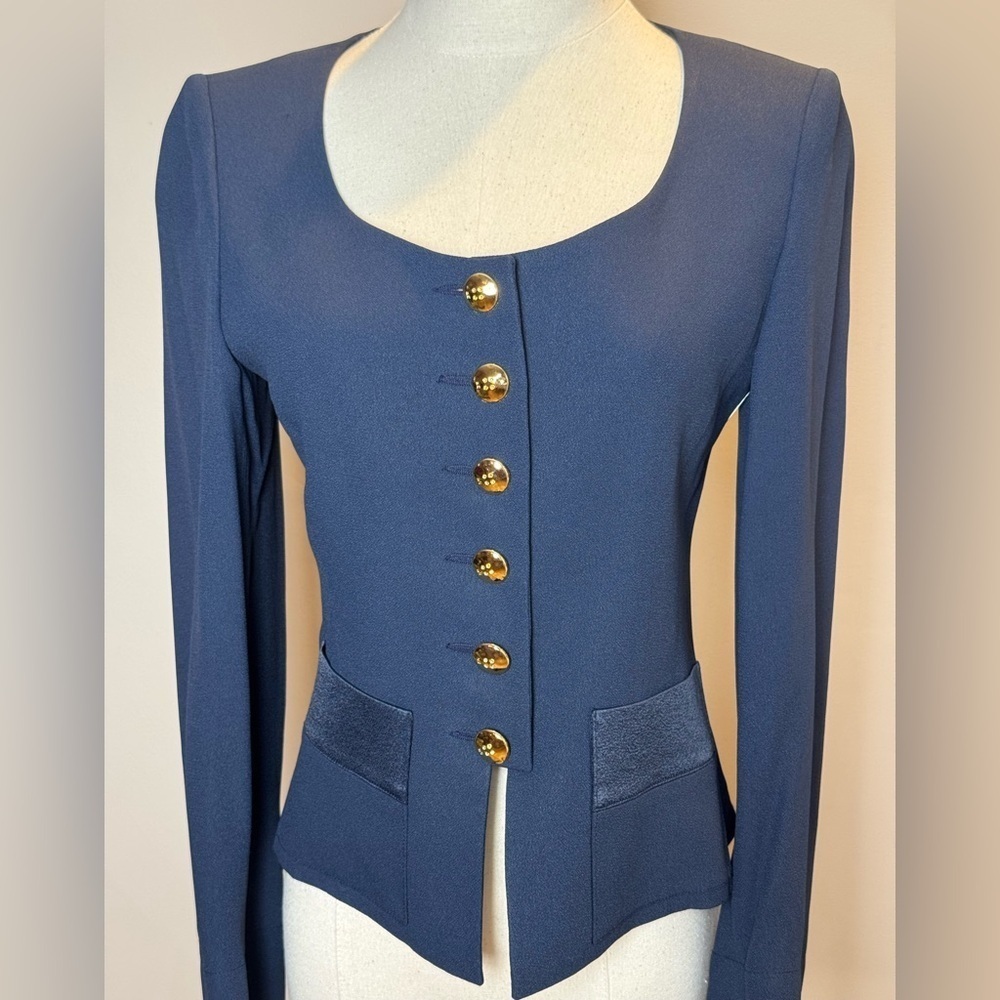 Sonia Rykiel Vintage Women’s Gold Button Blazer - size 36 - Picture 5 of 9